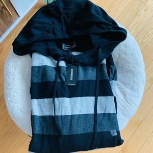 Express | NWT 💯 Cotton Striped Lightweight Hoodie